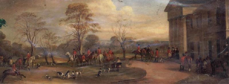 John Ferneley The Meet of the Quorn at Garendon Park China oil painting art